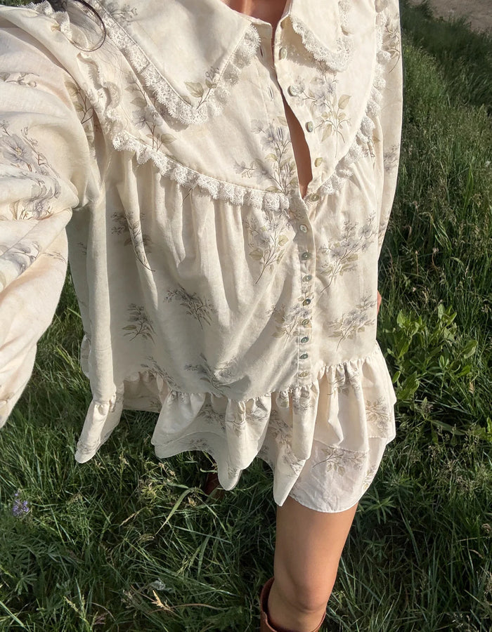 Ember 100% Cotton Mini Dress in Lakeside Spring
