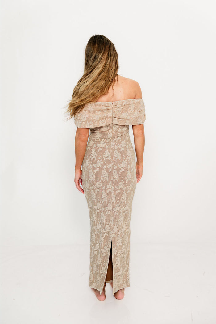 Emery Lace Maxi Dress in Nude