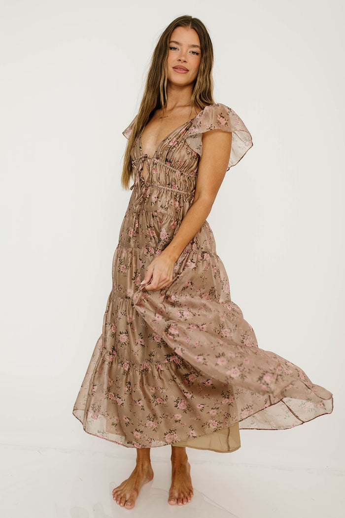 Enchanted Maxi Dress in Mauve Floral