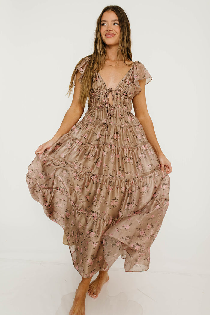 Enchanted Maxi Dress in Mauve Floral