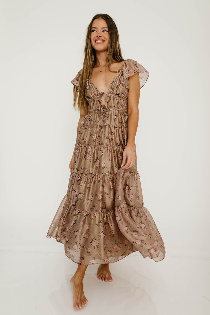 Enchanted Maxi Dress in Mauve Floral