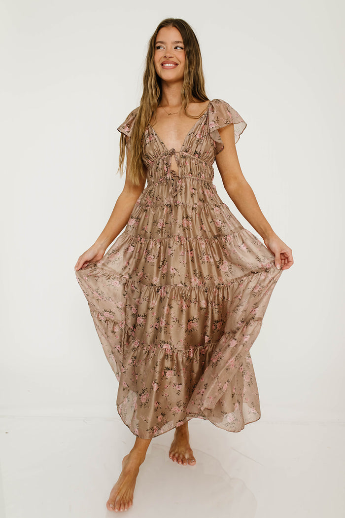 Enchanted Maxi Dress in Mauve Floral