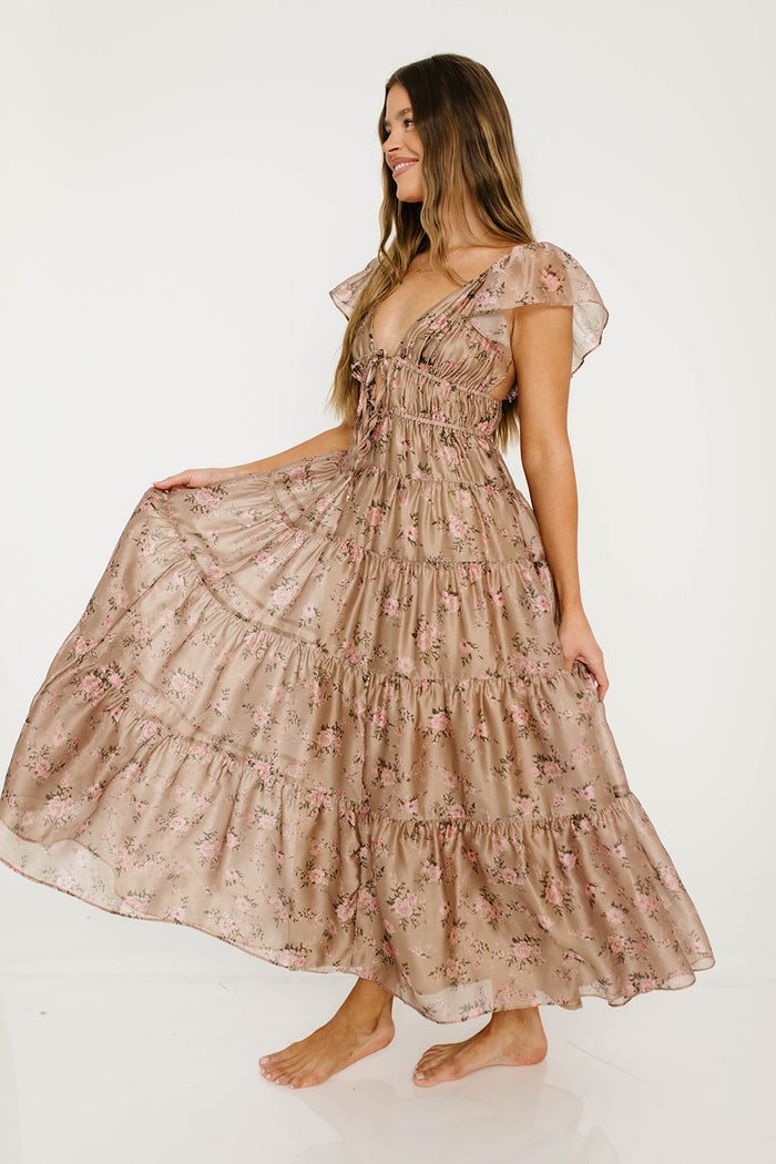 Enchanted Maxi Dress in Mauve Floral