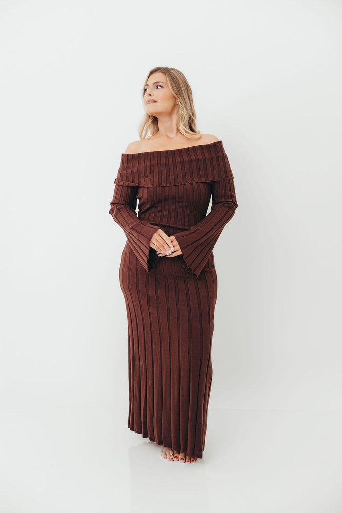 Evella Maxi Dress in Brown - Bump Friendly *Final Sale*