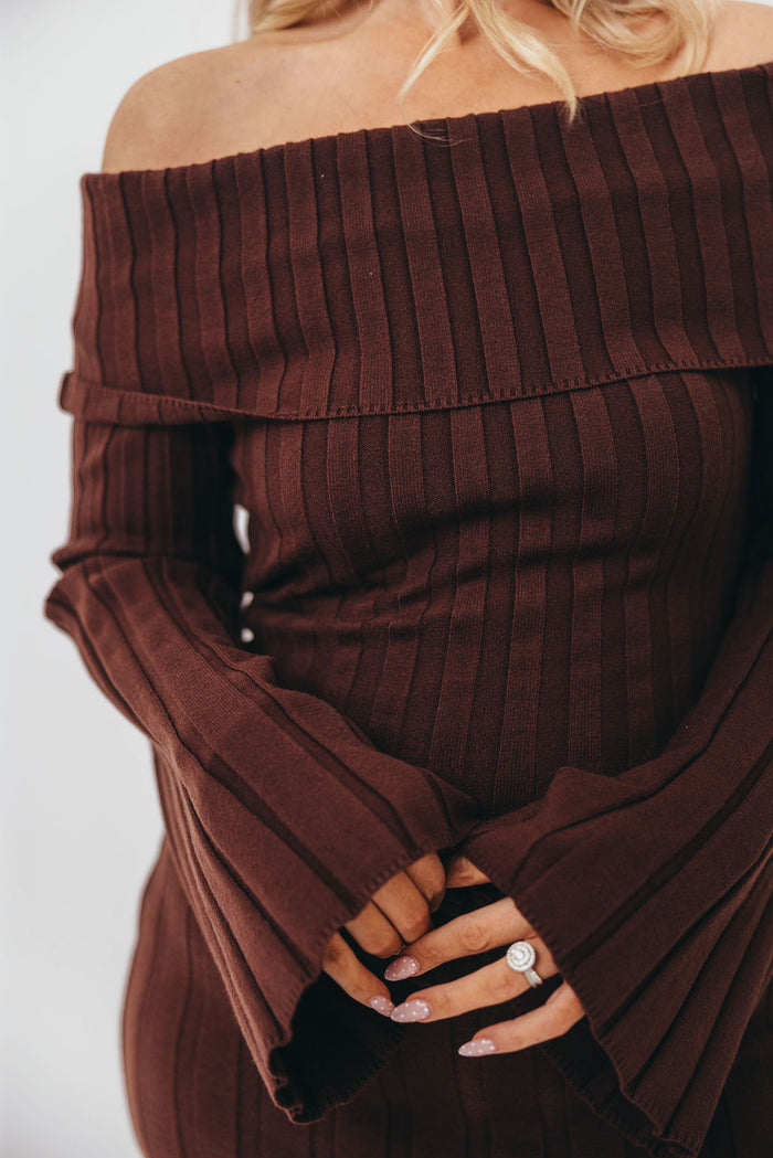 Evella Maxi Dress in Brown - Bump Friendly *Final Sale*