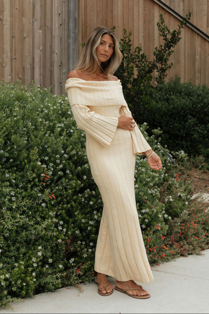 Evella Maxi Dress in Butter Yellow - Bump Friendly & Inclusive Sizing