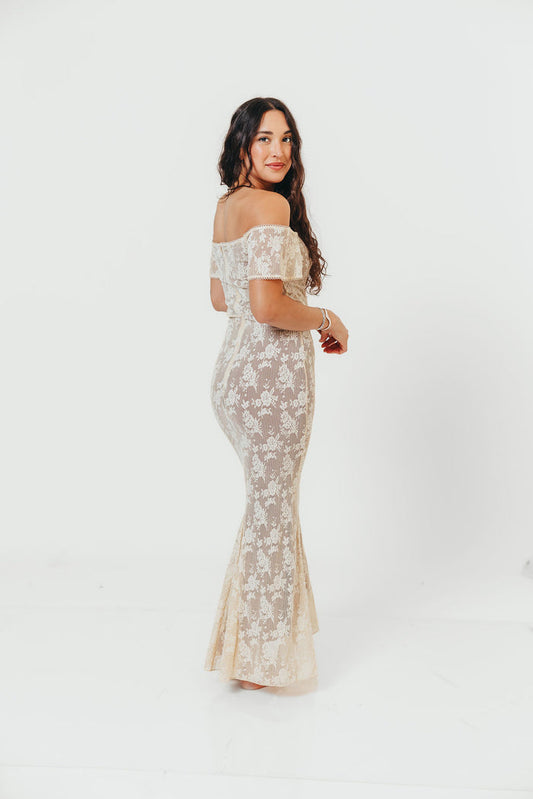 Evermore Maxi Dress in Vintage Style Lace