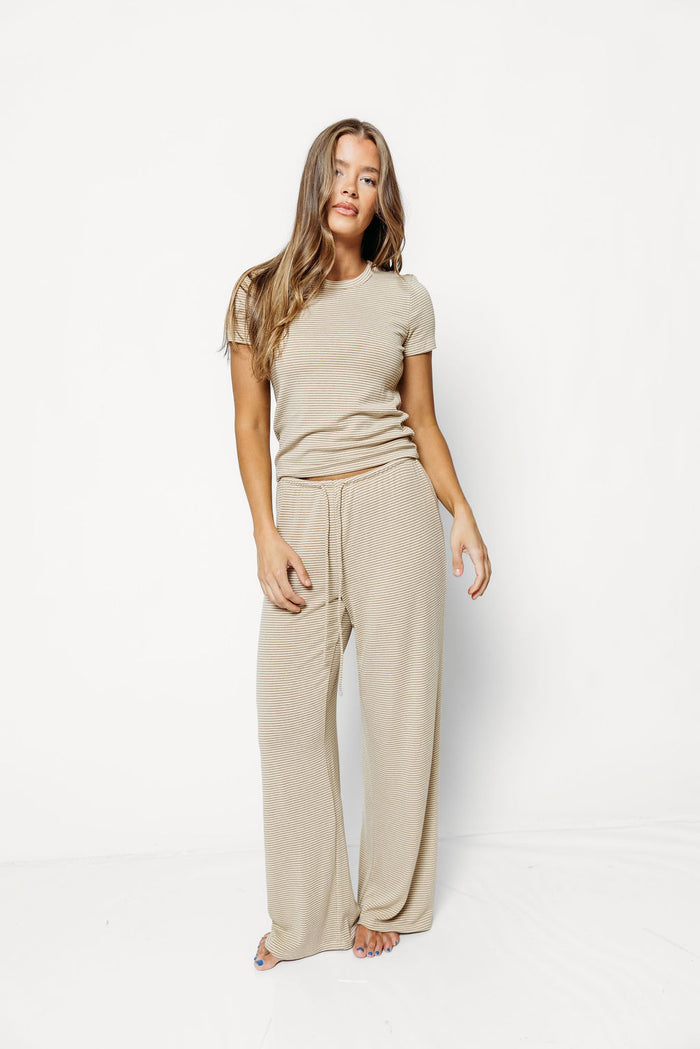 Everyday Set in Tan Stripe *9/10 PRE-ORDER*