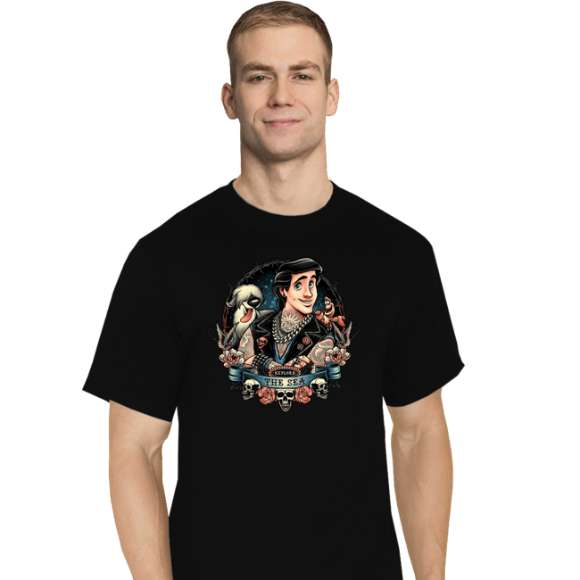 Daily_Deal_Shirts T-Shirts, Tall / Large / Black Explore The Sea