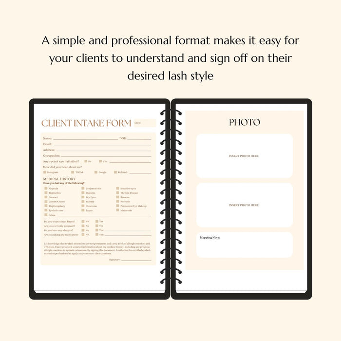 Eyelash Extension Consultation Book with Lash Stamps ebook Mega Lash Academy