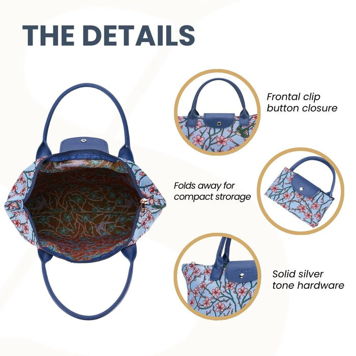 FDAW-BLOS | Almond Blossom And Swallow FOLDAWAY GROCERY BAG