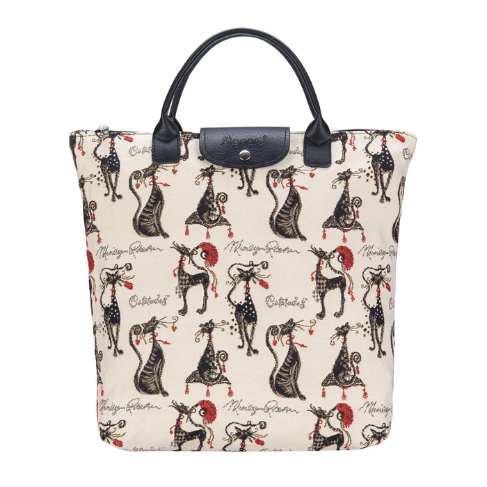FDAW-CUDE | MARILYN ROBERTSON CATITUDES FOLDAWAY GROCERY BAG