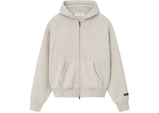 Fear of God Essentials Classic Full Zip Hoodie Heather Stone