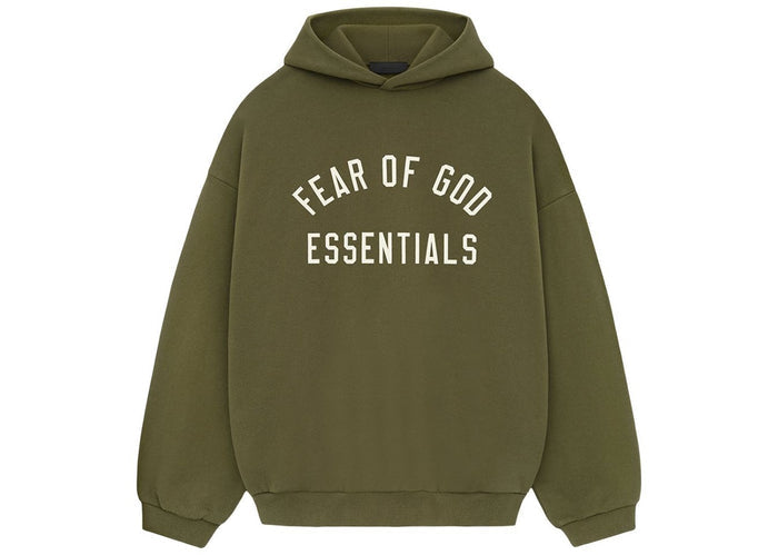 Fear of God Essentials Fleece Hoodie Military