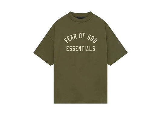 Fear of God Essentials Jersey Crewneck Tee 'Military'