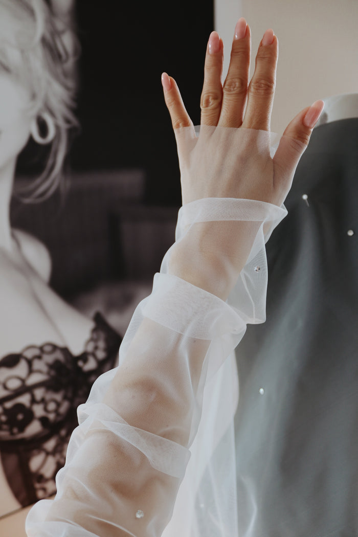 Fingerless Crystal Wedding Sleeves