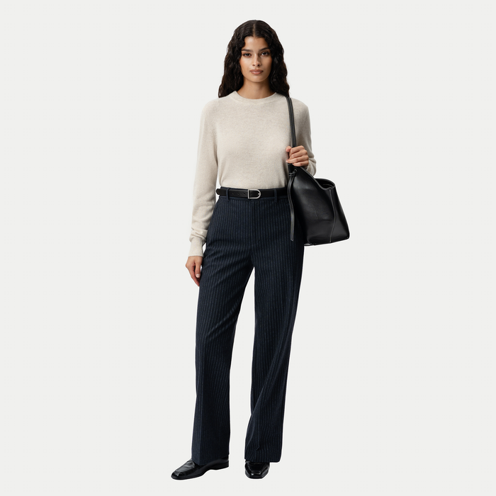 Flannel Daily Pant - Navy Pinstripe - Ninepine