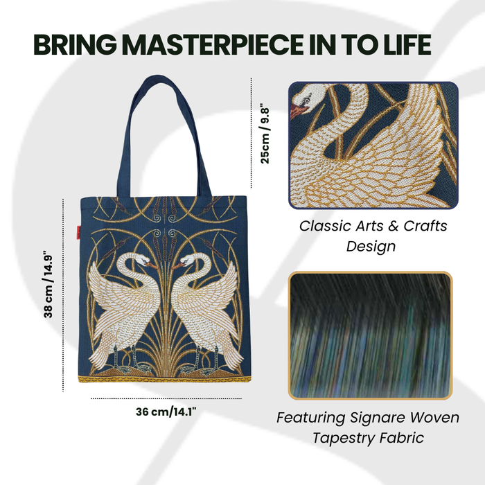 FLAT-SWAN |  WALTER CRANE THE SWAN - FLAT BAG