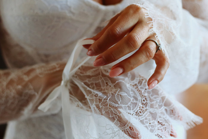 French Lace Frilly Bridal Sleeves