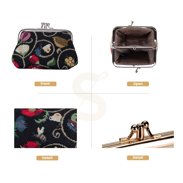 FRMP-JACOB | JACOBEAN DREAM COIN CLASP FRAME PURSE WALLET