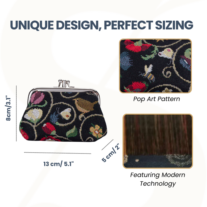 FRMP-JACOB | JACOBEAN DREAM COIN CLASP FRAME PURSE WALLET