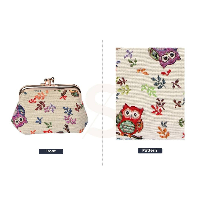 FRMP-OWL | OWL COIN CLASP FRAME PURSE WALLET