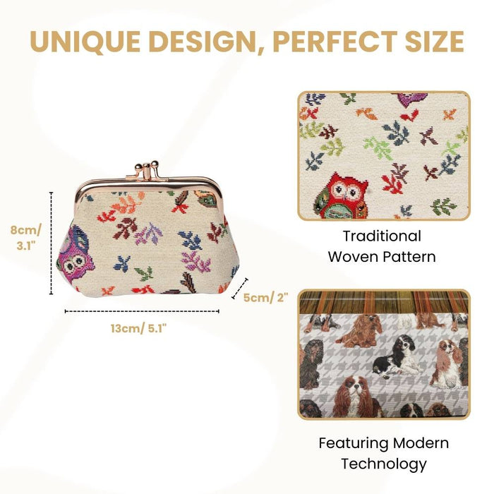 FRMP-OWL | OWL COIN CLASP FRAME PURSE WALLET
