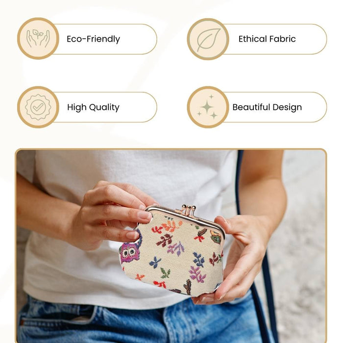 FRMP-OWL | OWL COIN CLASP FRAME PURSE WALLET