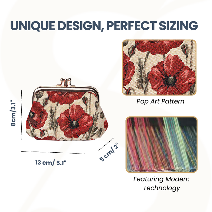 FRMP-POP | POPPY COIN CLASP FRAME PURSE WALLET