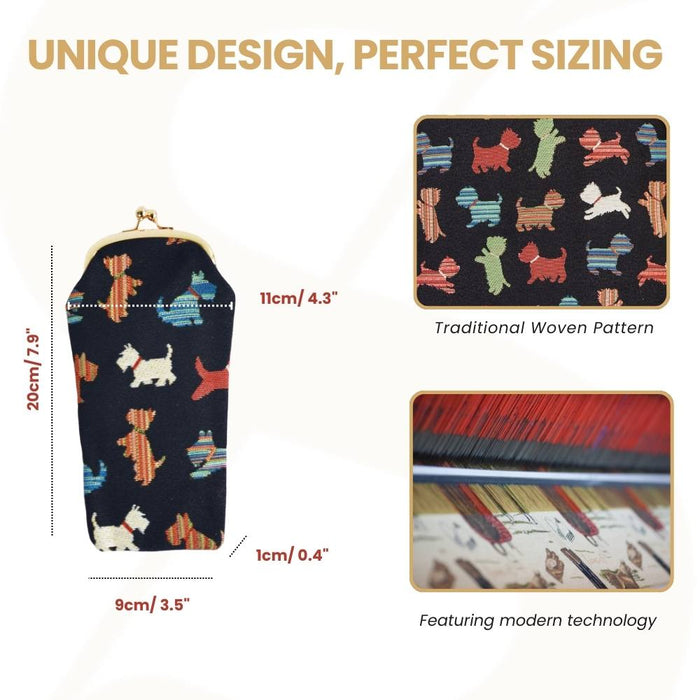 FRMP-PUPPY | PLAYFUL PUPPY COIN CLASP FRAME PURSE WALLET