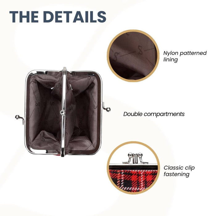 FRMP-RSTT | ROYAL STEWART TARTAN COIN CLASP FRAME PURSE WALLET