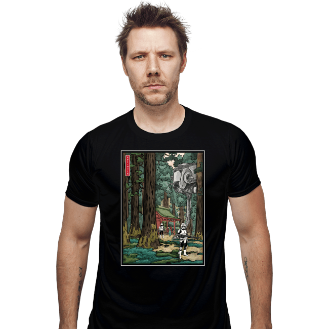 Daily_Deal_Shirts Fitted Shirts, Mens / Small / Black Galactic Empire In A Forest