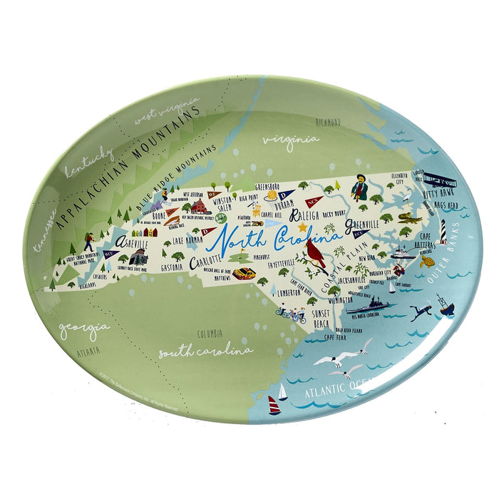 Galleyware North Carolina Oval Platter - North Carolina Gifts