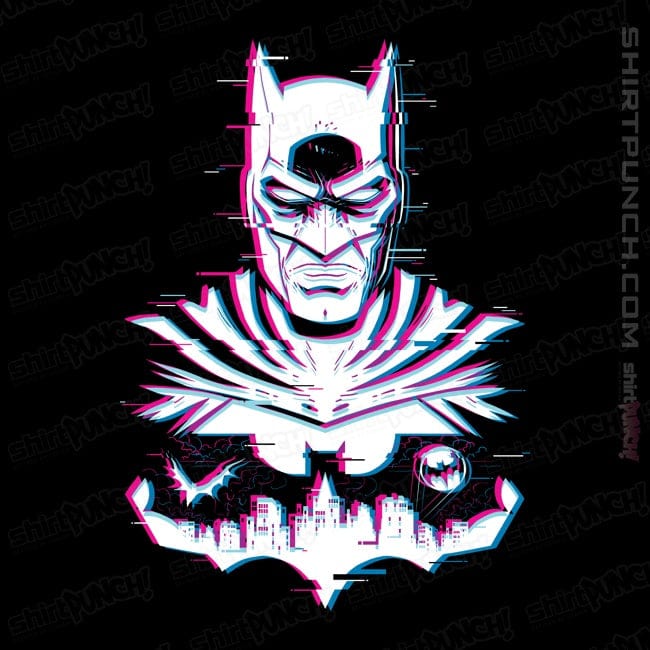 Secret_Shirts Magnets / 3"x3" / Black Glitched Batman
