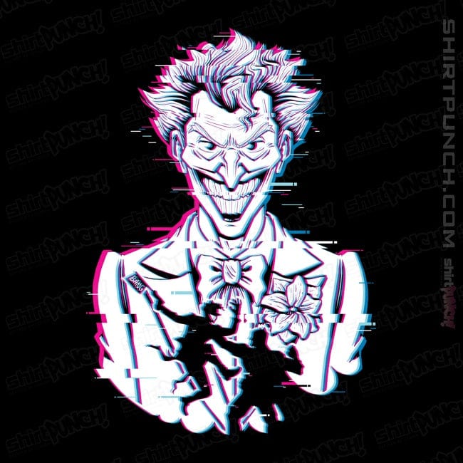Secret_Shirts Magnets / 3"x3" / Black Glitched Joker