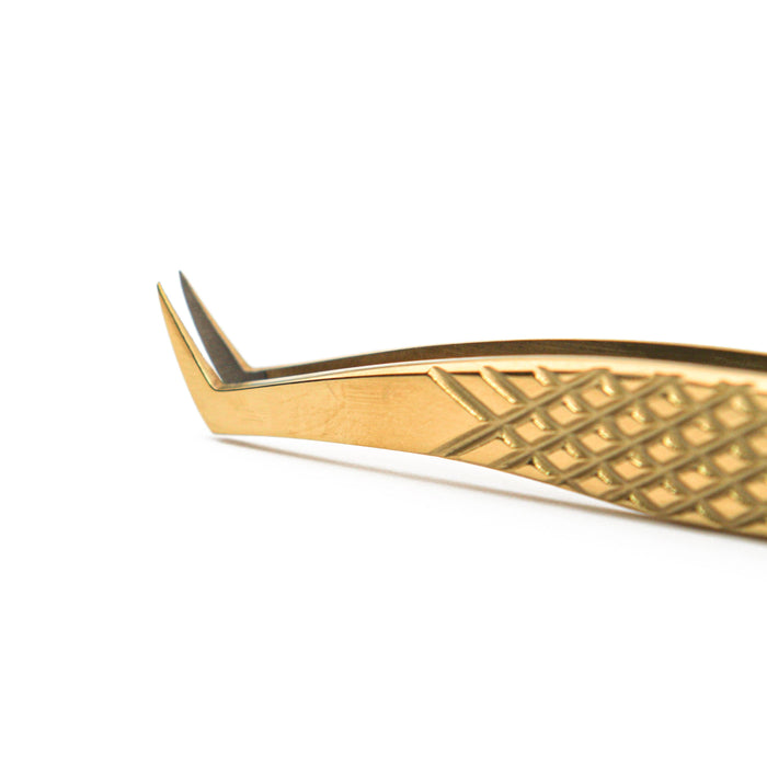 Gold Micro Fiber - MF5 - Boot Volume Tweezers Tweezers Mega Lash Academy