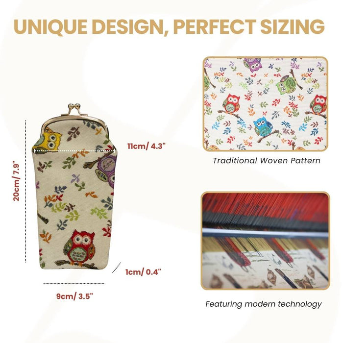GPCH-OWL | OWL GLASSES SUNGLASSES POUCH CASE