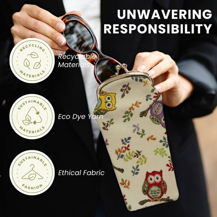 GPCH-OWL | OWL GLASSES SUNGLASSES POUCH CASE