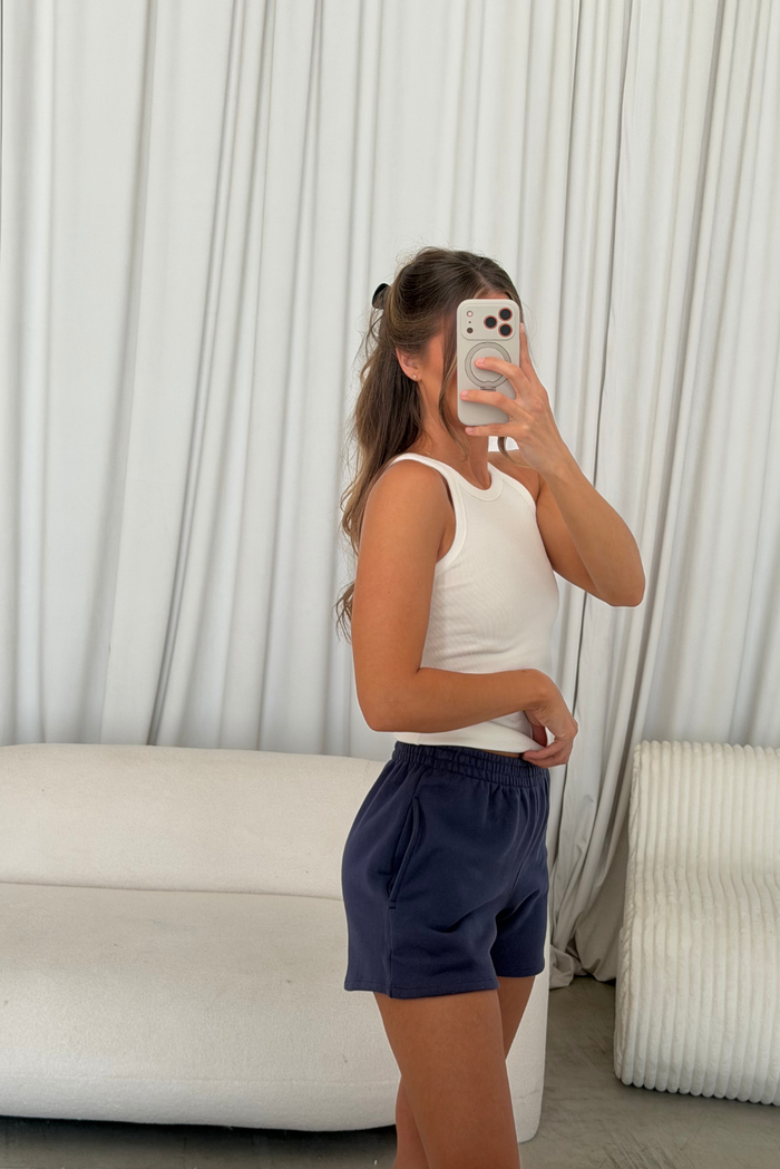 Grace 100% Cotton Terry Shorts in Crown Blue