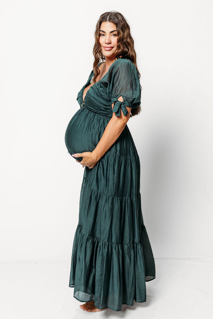 Grayson Maxi Dress in Deep Teal - Bump Friendly & Inclusive Sizing