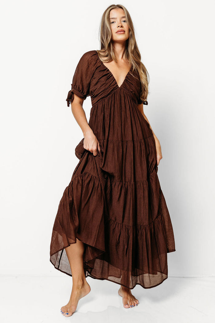 Grayson Maxi Dress in Espresso - Bump Friendly & Inclusive Sizing