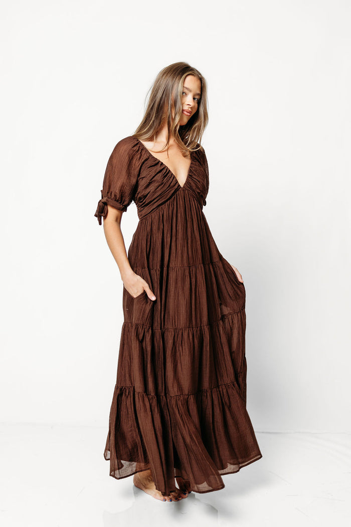 Grayson Maxi Dress in Espresso - Bump Friendly & Inclusive Sizing