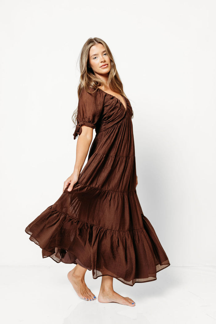 Grayson Maxi Dress in Espresso - Bump Friendly & Inclusive Sizing