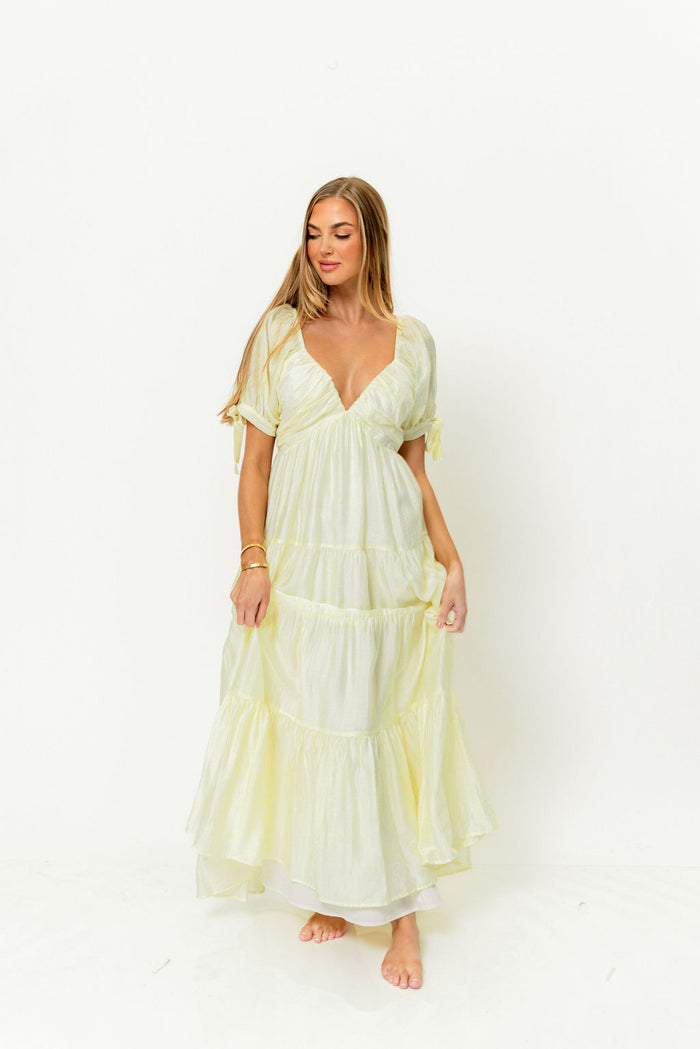 Grayson Maxi Dress in Lemon - Bump Friendly & Inclusive Sizing *Final Sale*