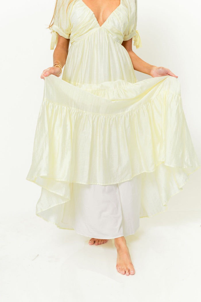 Grayson Maxi Dress in Lemon - Bump Friendly & Inclusive Sizing *Final Sale*