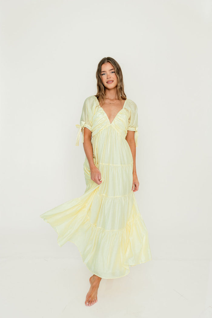 Grayson Maxi Dress in Lemon - Bump Friendly & Inclusive Sizing *Final Sale*