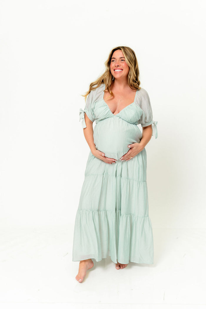 Grayson Maxi Dress in Light Mint - Bump Friendly *Final Sale*