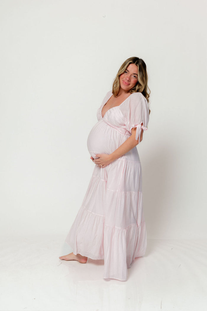 Grayson Maxi Dress in Light Pink - Bump Friendly & Inclusive Sizing