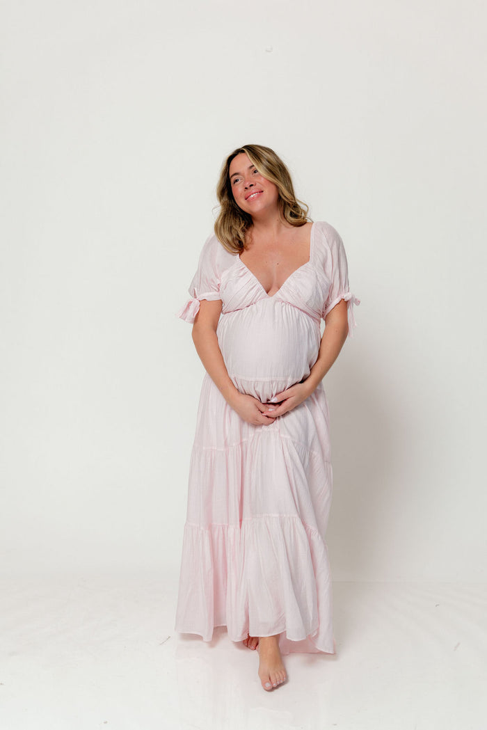Grayson Maxi Dress in Light Pink - Bump Friendly & Inclusive Sizing