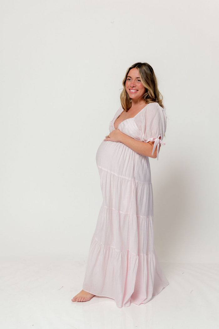 Grayson Maxi Dress in Light Pink - Bump Friendly & Inclusive Sizing